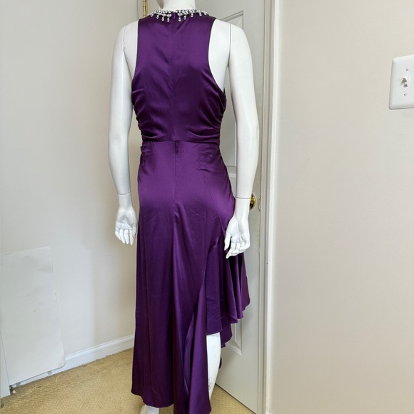 Cinq à Sept Satin Purple Midi Dress - Picture 12 of 12